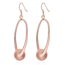 Jewelry ball dangle drop earrings 18k GP Zircon earing brincosSKGE 34 ELY