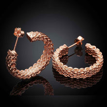 Jewelry braid stud earrings 18k GP Zircon earing brincos SKGE 29 ELY