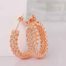 Jewelry braid stud earrings 18k GP Zircon earing brincos SKGE 29 ELY