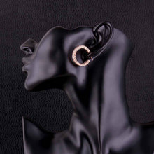 Jewelry braid stud earrings 18k GP Zircon earing brincos SKGE 29 ELY