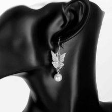 Jewelry butterfly beads drop earrings 18k GP Zircon earing brincosSKGE 21 ELY