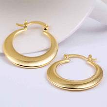Jewelry casual circle hoop earrings 18k GP Zircon earing brincosSKGE 3 ELY