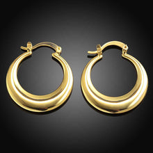 Jewelry casual circle hoop earrings 18k GP Zircon earing brincosSKGE 3 ELY