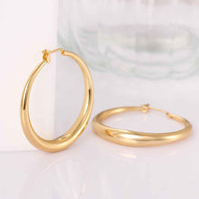 Jewelry casual round hoop earrings 18k GP Zircon earing brincosSKGE 31 ELY