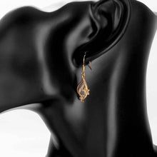 Jewelry flower drop earrings 18k GP Zircon earing brincosSKGE 7 ELY