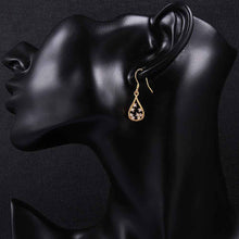 Jewelry star in drop water earrings 18k GP Zircon earing brincosSKGE 27 ELY