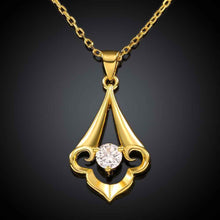 collares pendants 18K GP Zircon insets crown chunky patek necklace SKGN 55 ELY