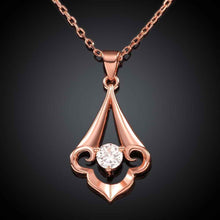 collares pendants 18K GP Zircon insets crown chunky patek necklace SKGN 55 ELY