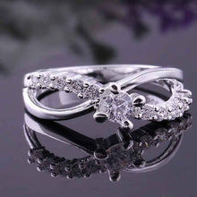 silver plated stamp Insets 8word White Gem rings the lord of rings silver plated ring 46 ELY