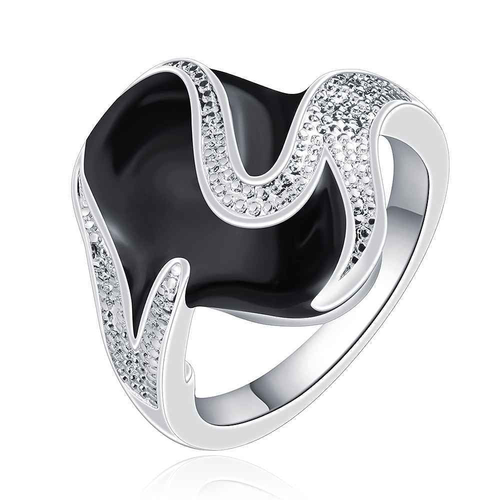 silver plated stamp Lotus rings the lord of rings silver plated ring 667 ELY