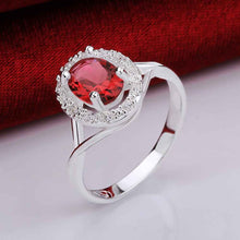 silver plated stamp ellipse crystal rings the lord of rings silver plated ring 644 ELY