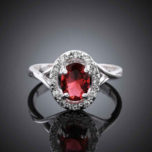 silver plated stamp ellipse crystal rings the lord of rings silver plated ring 644 ELY