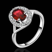 silver plated stamp ellipse crystal rings the lord of rings silver plated ring 644 ELY