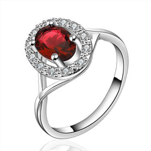 silver plated stamp ellipse crystal rings the lord of rings silver plated ring 644 ELY