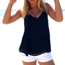 European Style Chiffon Backless Crop Top Camis Sleeveless Tank Top Spaghtti Strap Crop Top Blouse Blusa Cropped ELY