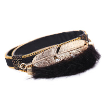 Handmade Bangles Bracelet Women Men Alloy Feather Leaves Magnetic Multilayer Leather Bracelets Bangles1STL ELY