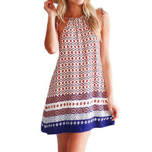 Dress Casual Sleeveless Backless Spaghetti Strap Mini Women Dress Print Beach Dress Vestidos De Festa 1STL ELY