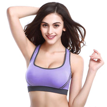 Women Fitness Stretch Workout Tank Top Bra Padded Sports Bra ELY