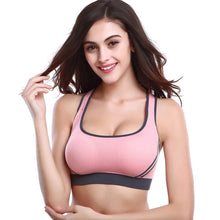 Women Fitness Stretch Workout Tank Top Bra Padded Sports Bra ELY