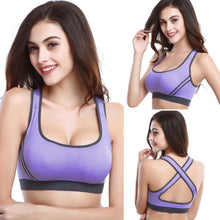 Women Fitness Stretch Workout Tank Top Bra Padded Sports Bra ELY