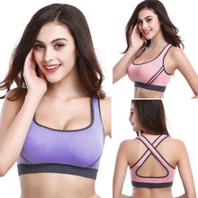 Women Fitness Stretch Workout Tank Top Bra Padded Sports Bra ELY