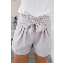 High Waist Shorts Pleated Bow Cotton Shorts Casual Elegant Zipper Sashes Shorts 1STL ELY