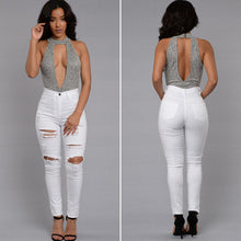 Women Solid Color Hollow Out Stretchy Bodysuit Leotard 1STL ELY