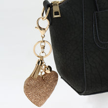 Trending Women Key Chain Love Heart Pendant Leather Rhinestone Bag Keychains Gift Jewelry 1STL ELY