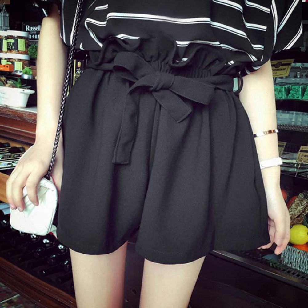 Women Lady Sexy Shorts Casual Bow Shorts High Waist Short Beach 1STL ELY