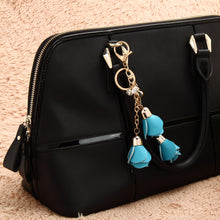 Camellia Leather Keychain Bag Pendant Car Ornaments Long Key Chain Best Gift to Friends 1STL ELY