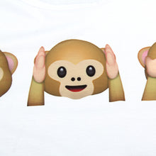 Factory Direct Selling Women Top Emoji Monkeys Icon Smiley T-Shirt 1STL ELY