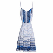 Spaghetti Strap Crisscross Back Flare Mini Dress Women Vintage Clothing Sexy Hollow White V Neck Sleeveless1STL ELY