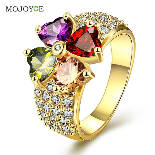Elegant Flower Ring Nickle Free Antiallergic Jewelry ELY