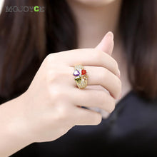 Elegant Flower Ring Nickle Free Antiallergic Jewelry ELY
