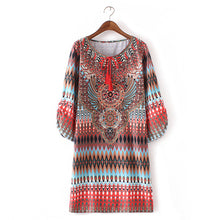 Chiffon Blouse Loose Kimono Women Tops Geometric Print Women Blouse Blusa Feminino Shirt Women 1STL ELY