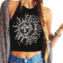 Crop Tops Women Print Sleeveless Cropped Feminino Halterneck Tank Tops Vest Women Shirt Blusa for 1STL ELY