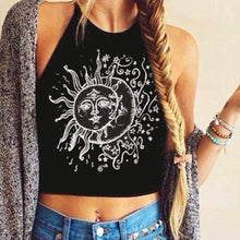 Crop Tops Women Print Sleeveless Cropped Feminino Halterneck Tank Tops Vest Women Shirt Blusa for 1STL ELY