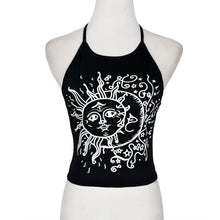 Crop Tops Women Print Sleeveless Cropped Feminino Halterneck Tank Tops Vest Women Shirt Blusa for 1STL ELY