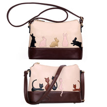 Girls Lovely Animal Handbags Messenger Bags Womens Cat Rabbit Pattern PU Leather Shoulder Bag 1STL ELY