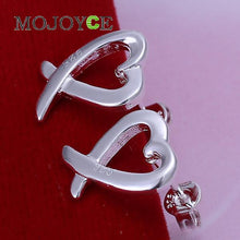 Style Silver plated Heart Shapes Earrings LKNSPCE055 ELY
