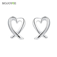 Style Silver plated Heart Shapes Earrings LKNSPCE055 ELY