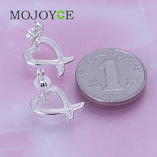 Style Silver plated Heart Shapes Earrings LKNSPCE055 ELY