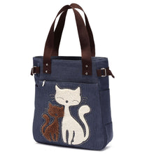 Women Bag Handbag Canvas Bag With Cute Cat Appliques Portable Causal Ladies Clutch Small bolsa feminina 1STL ELY
