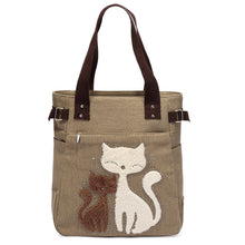 Women Bag Handbag Canvas Bag With Cute Cat Appliques Portable Causal Ladies Clutch Small bolsa feminina 1STL ELY