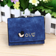 Women Heart Wallets Nubuck Leather Wallet Women's Short Design Purse Retro Clutch Card Holder Purse 1STL ELY