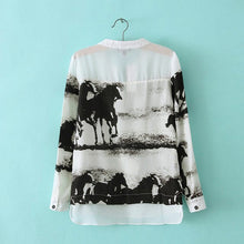 Women Ladies Blouse Horse Collar Top Selling Long Sleeve Shirt ELY