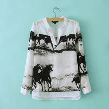 Women Ladies Blouse Horse Collar Top Selling Long Sleeve Shirt ELY