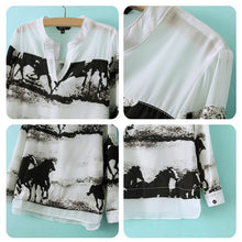 Women Ladies Blouse Horse Collar Top Selling Long Sleeve Shirt ELY