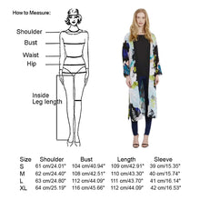 Floral Print Kimono Cardigan Long Beach Top Cover Up Jacket 1STL ELY