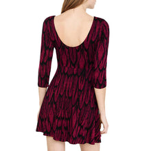 Women Dress Printing Sexy Halter Waist Sleeve Mini Dress Size M-XL 2 Colors ELY